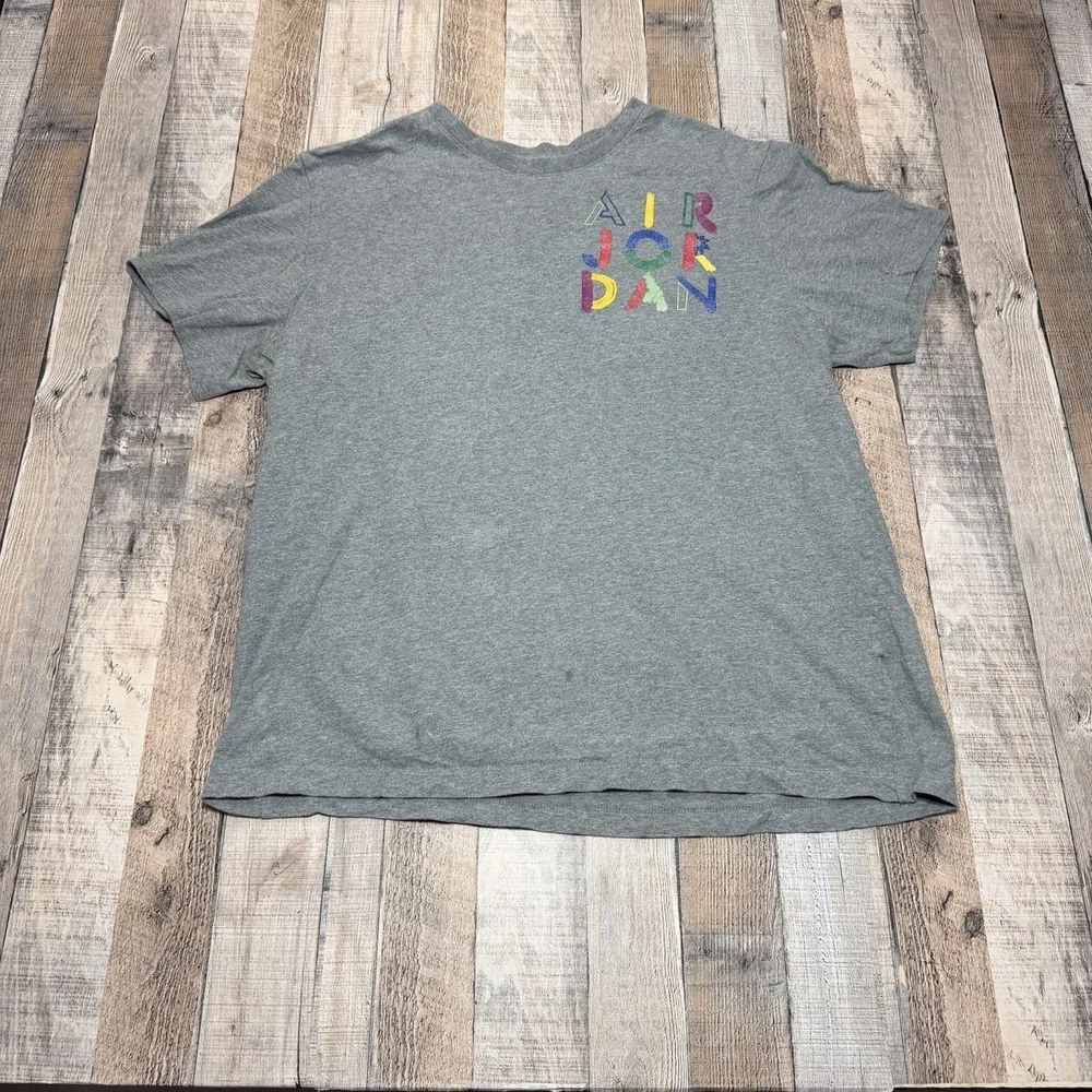 Nike Air Jordan Graphic T Shirt Mens XL Gray Jumpman Basketball Streetwear